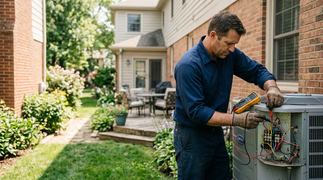 HVAC technician working near Minneapolis, MN